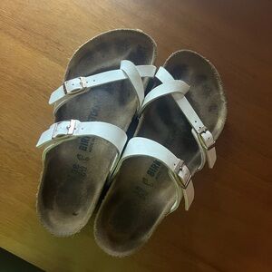 Birkenstock size 38 white crossover sandals